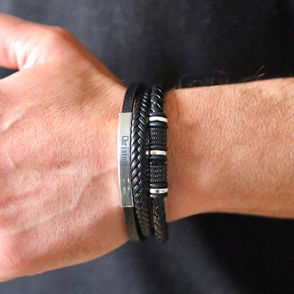 "To My Son" Linked For Life Personalized Bracelet