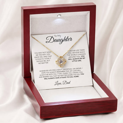 To My Daughter Always My Little Girl Necklace