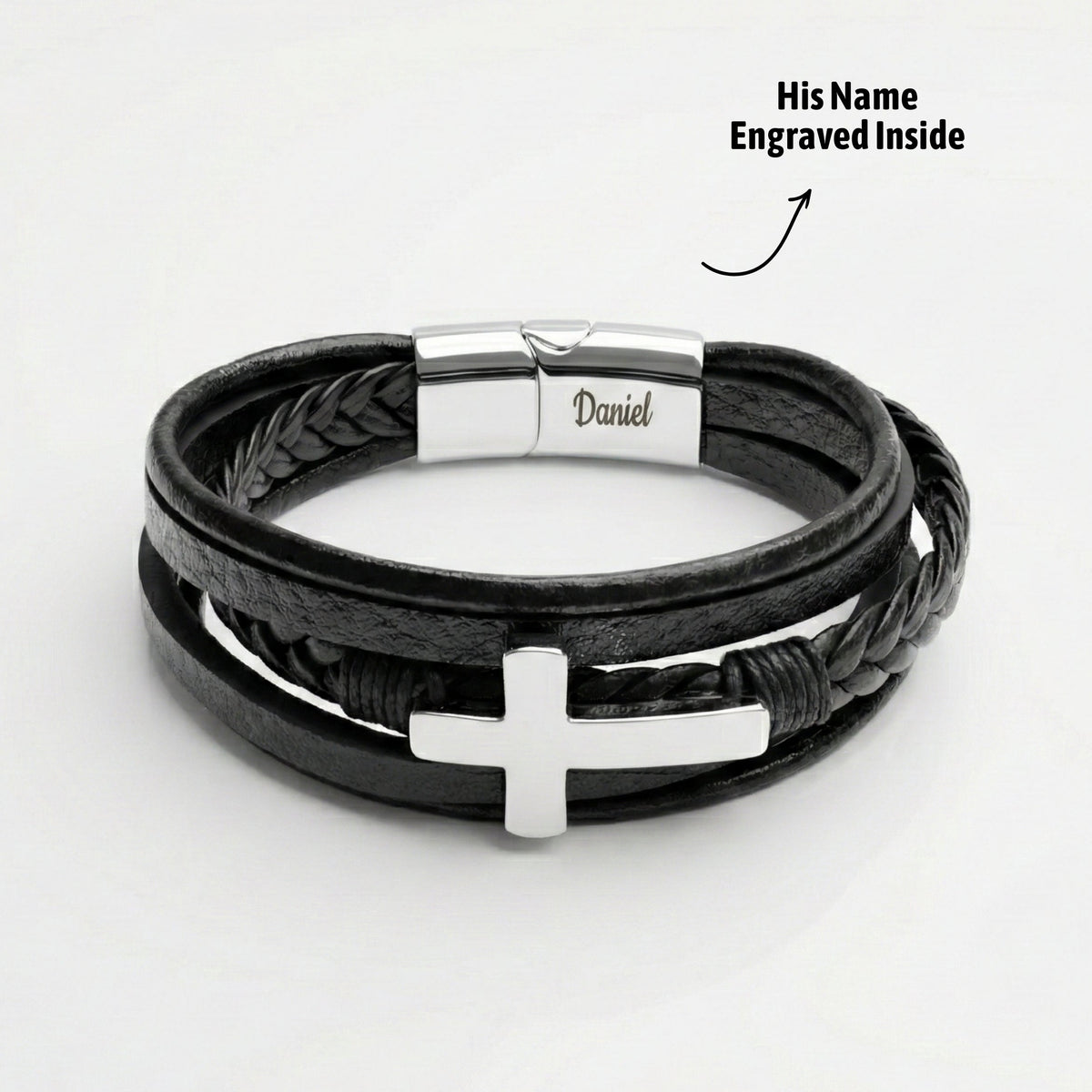 Grandson Guardian Cross Bracelet