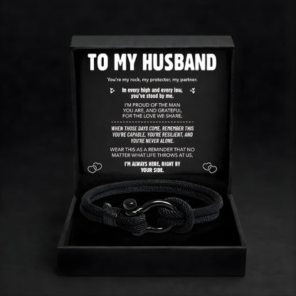 "To My Husband" The Anchor Bracelet