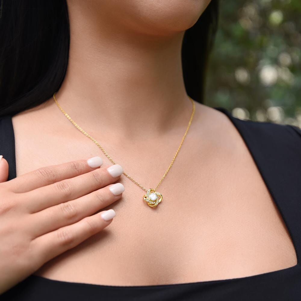 To My Daughter – Forever in My Heart Love Knot Necklace