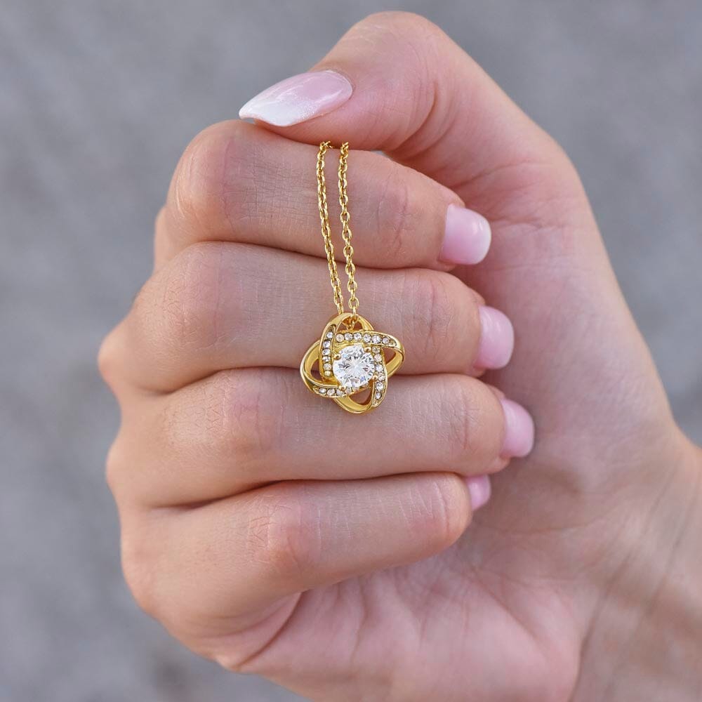 To My Daughter – Forever in My Heart Love Knot Necklace