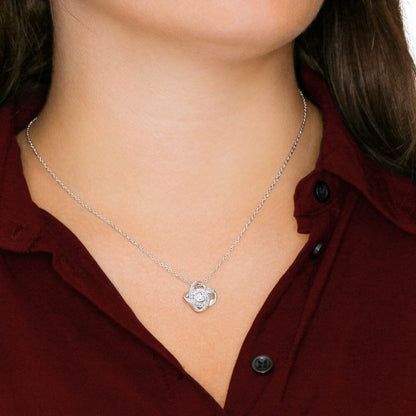 To My Daughter – Forever in My Heart Love Knot Necklace