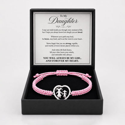 To My Daughter Forever My Heart Bracelet