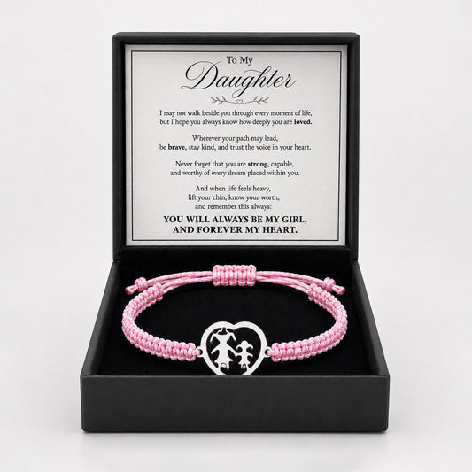To My Daughter Forever My Heart Bracelet