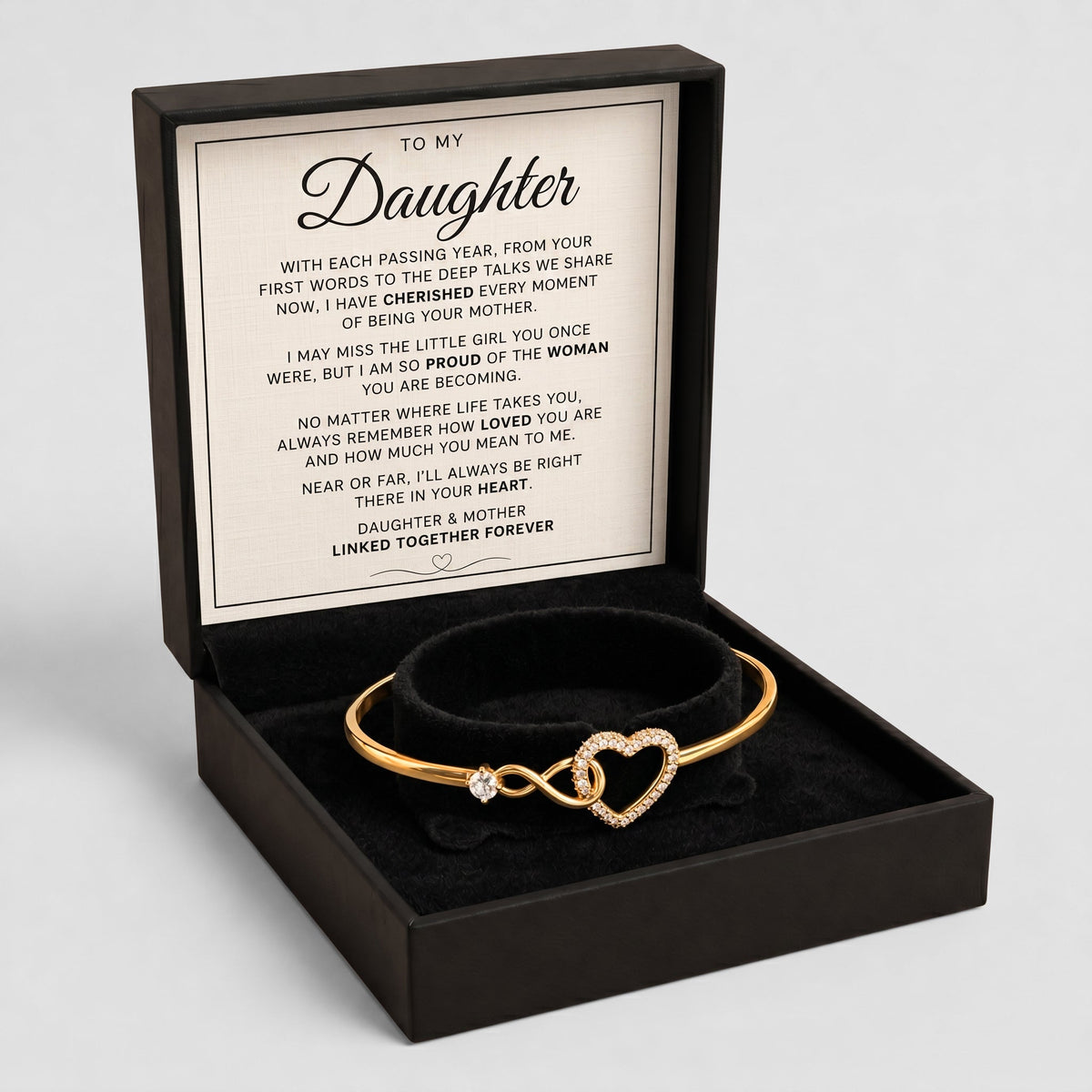 To My Daughter Linked Forever Bracelet