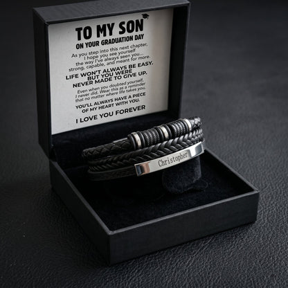 To My Son – Graduation Strength Bracelet 2026