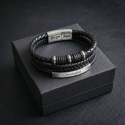 "To My Son" Linked For Life Personalized Bracelet
