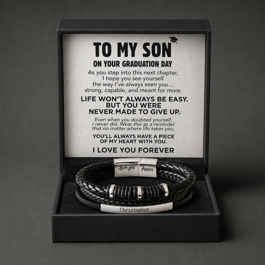 To My Son – Graduation Strength Bracelet 2026