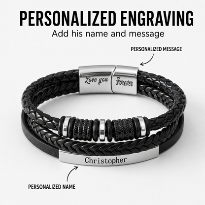 "To My Son" Linked For Life Personalized Bracelet