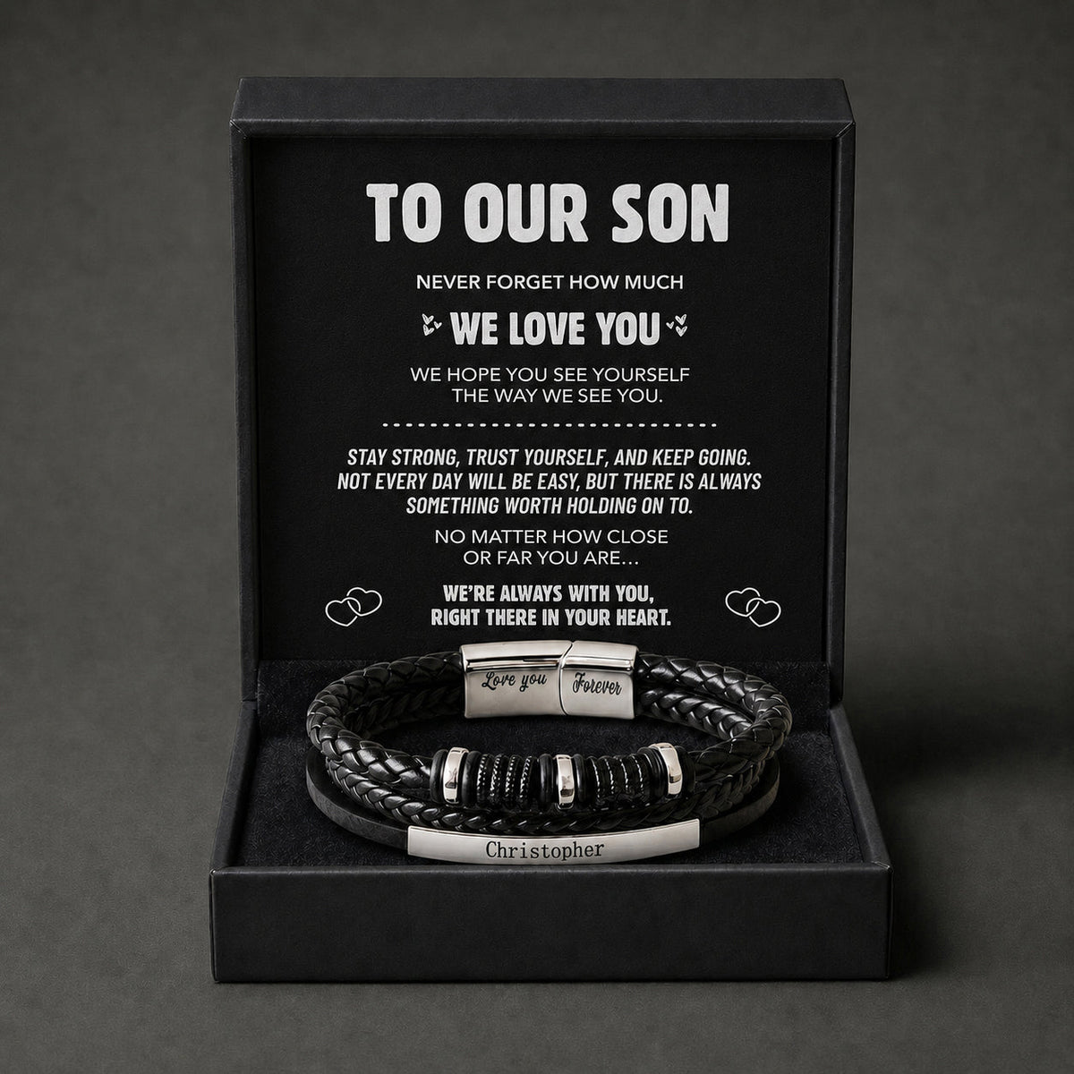 "To My Son" Linked For Life Personalized Bracelet