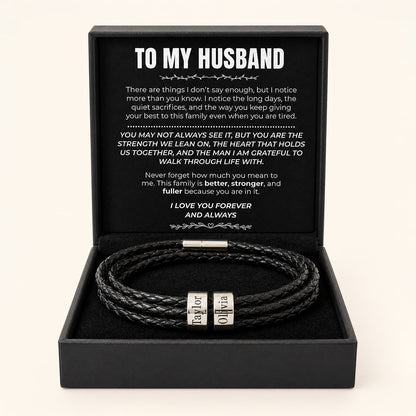 Forever By Your Side Bracelet - To My Husband
