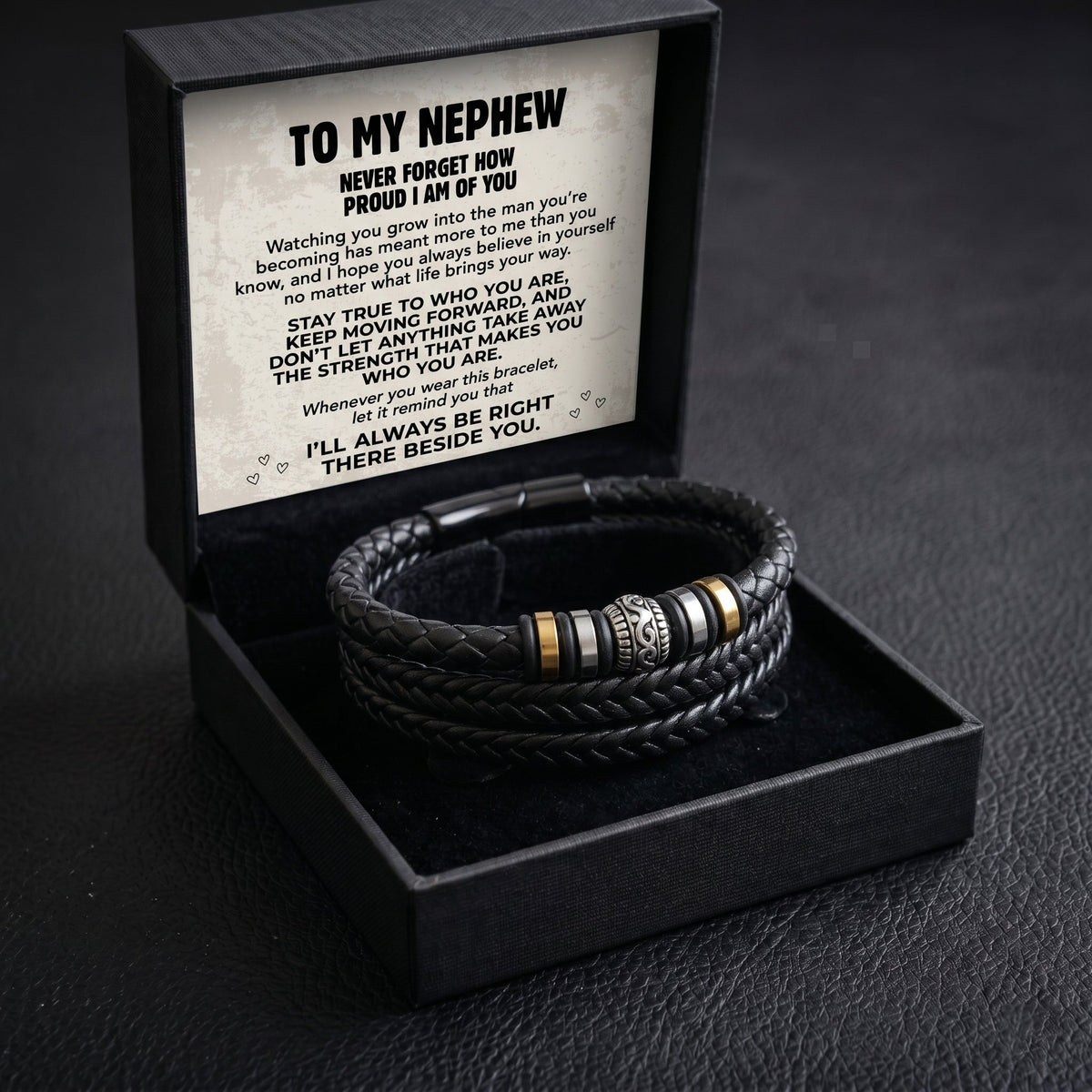 To My Nephew Shielded by Love Bracelet