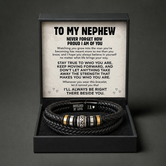 To My Nephew Shielded by Love Bracelet